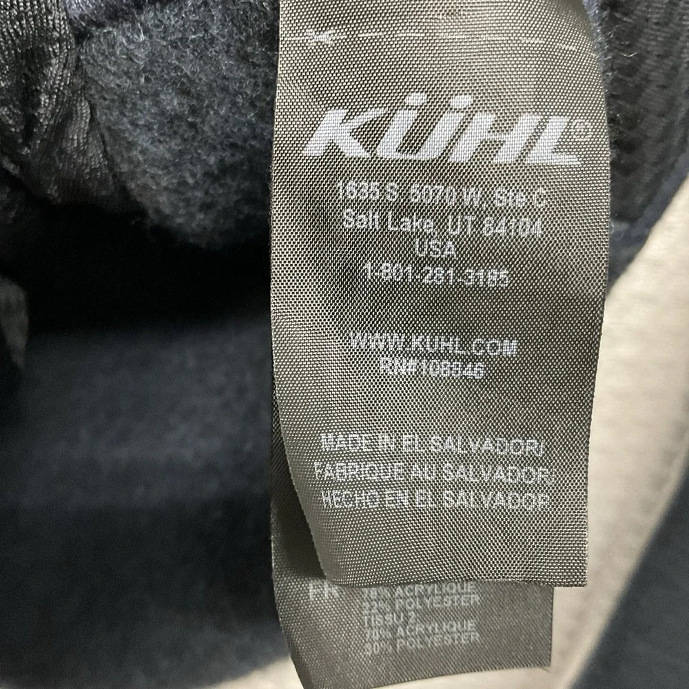 Kuhl Interceptr Fleece Jacket Mens XL Ink Black Full Zip Mockneck Hiking Outdoor